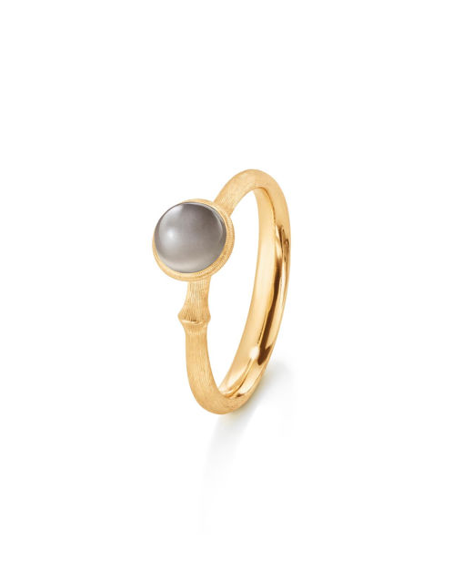 18k gg ring Lotus no.0 grå månsten. BSG CC SIZE 54