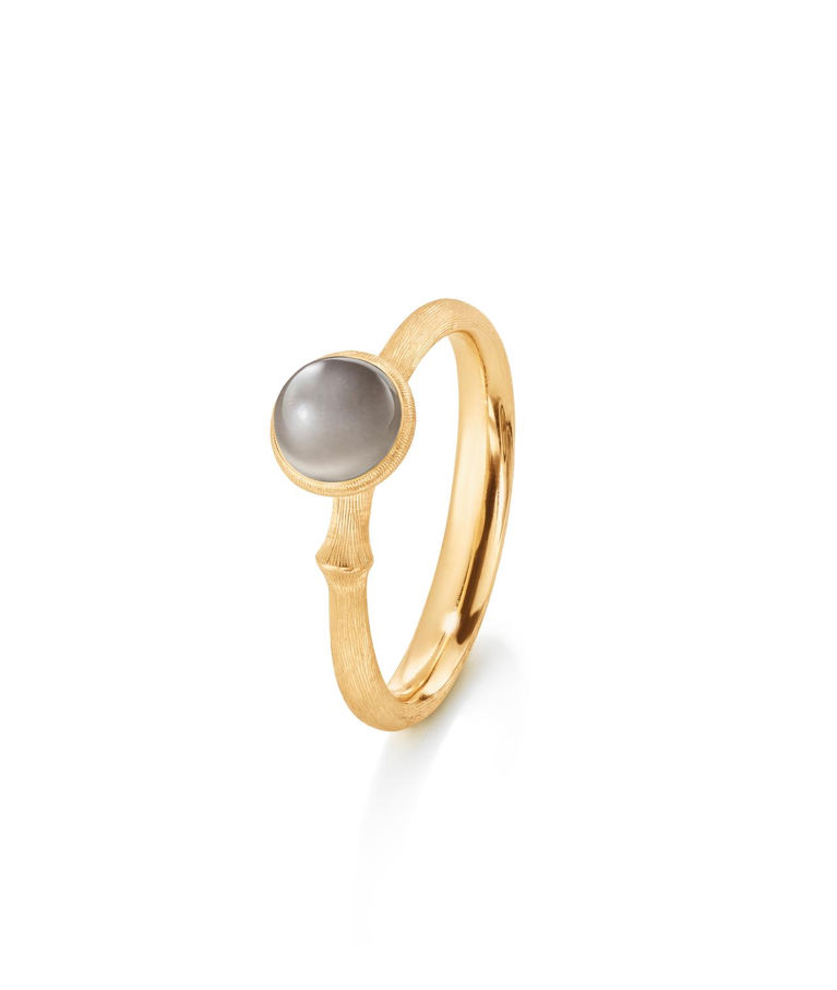 18k gg ring Lotus no.0 grå månsten. BSG CC SIZE 54