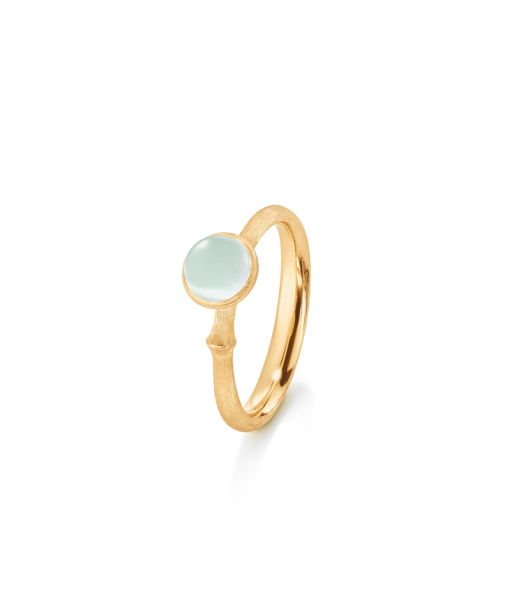 18k gg ring Lotus no.0 aquamarin. SIZE 53