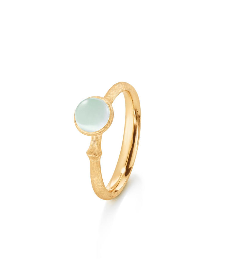 18k gg ring Lotus no.0 aquamarin. SIZE 53