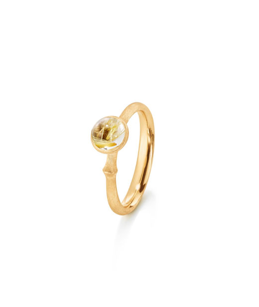 18k gg ring Lotus no.0 rutilkvarts BSG CC SIZE 54