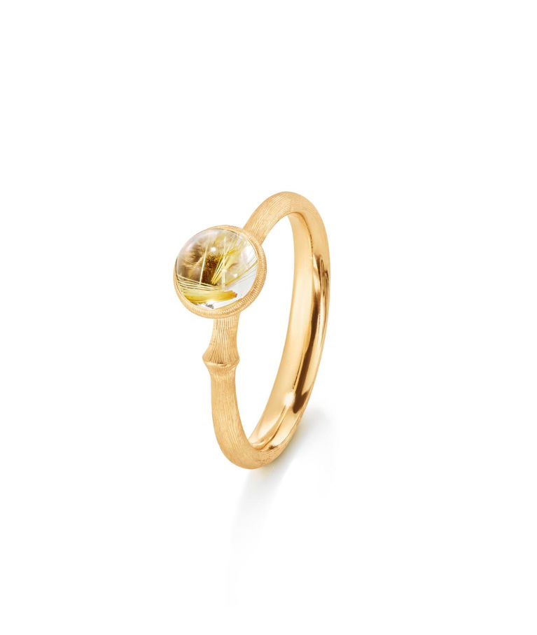18k gg ring Lotus no.0 rutilkvarts BSG CC SIZE 54