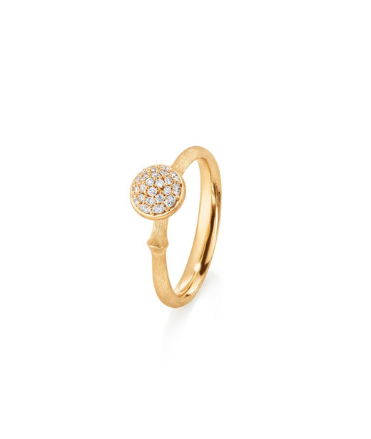 18k rg ring Lotus Small Pavé 25 dia tot 0,196ct tw/vs CC SIZ