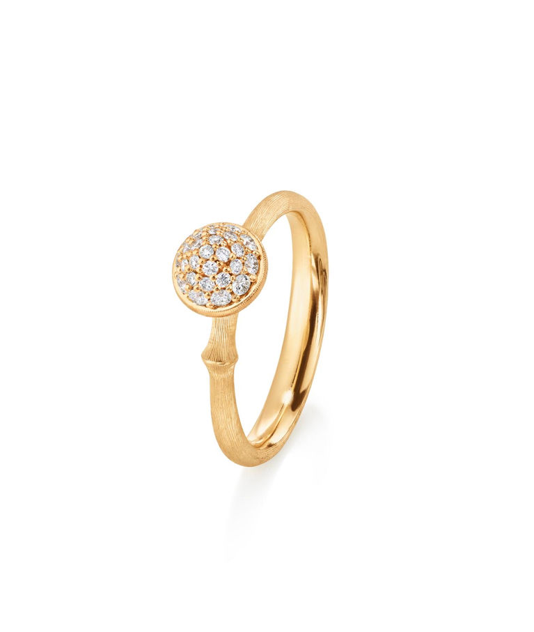 18k rg ring Lotus Small Pavé 25 dia tot 0,196ct tw/vs CC SIZ