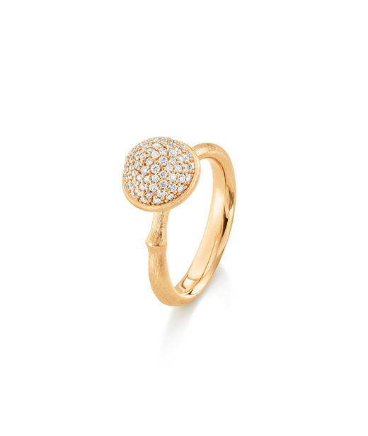 18k gg ring Lotus Medium Pavé 76 dia tot 0,40ct tw/vs CC SIZ