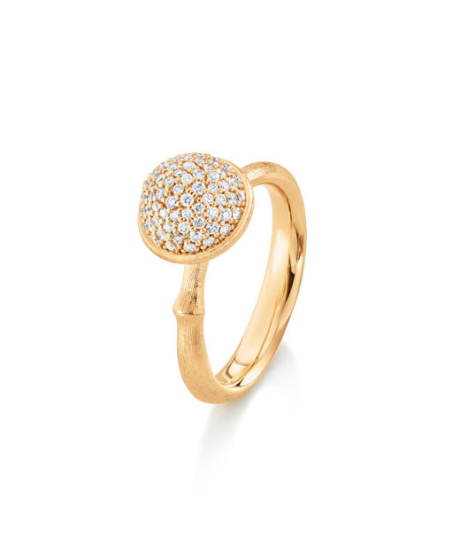 18k gg ring Lotus Medium Pavé 76 dia tot 0,40ct tw/vs CC SIZ