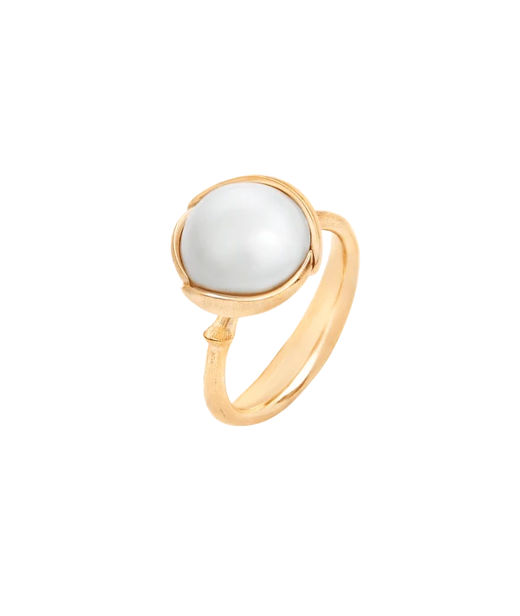 18k gg ring Lotus liten sötv. pärla CC. SIZE 54