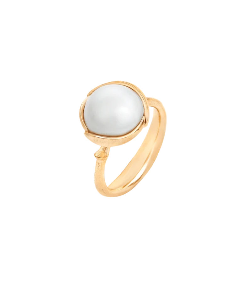 18k gg ring Lotus liten sötv. pärla CC. SIZE 54