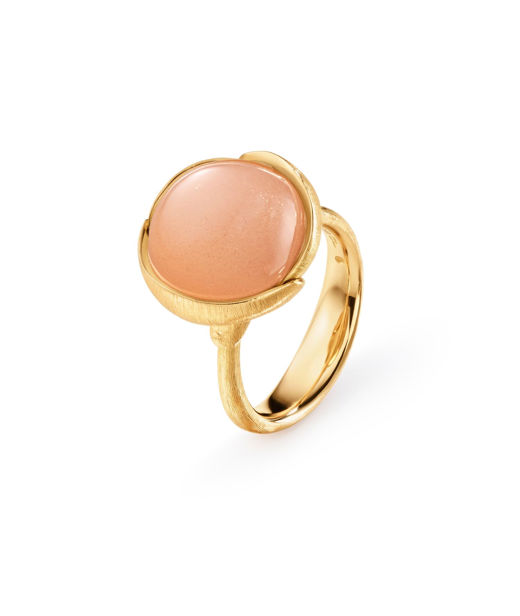 18k gg ring Lotus Large blush månsten. SIZE 55