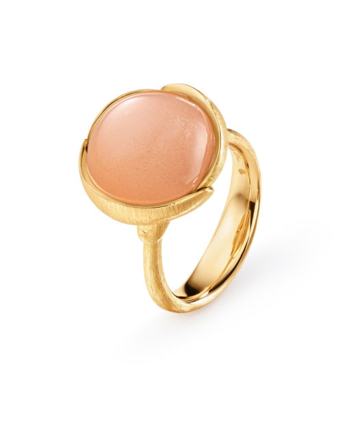 18k gg ring Lotus Large blush månsten. SIZE 55
