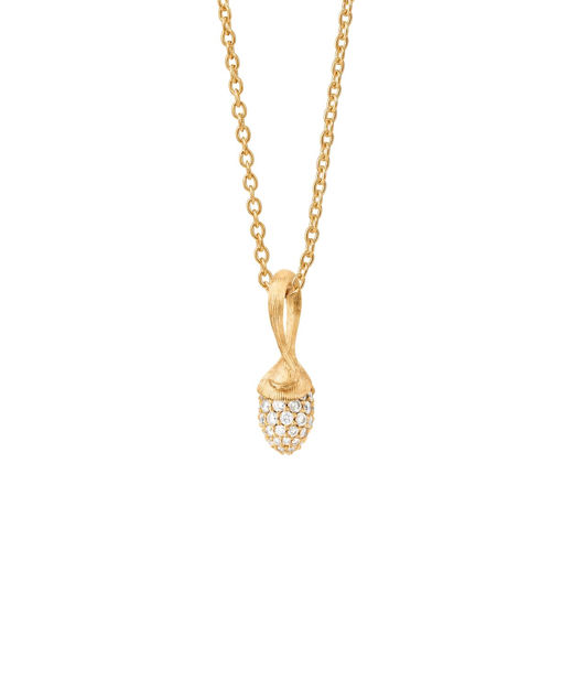 18k gg hänge Spira Mini Lotus Pavé 0,48ct tw/vs