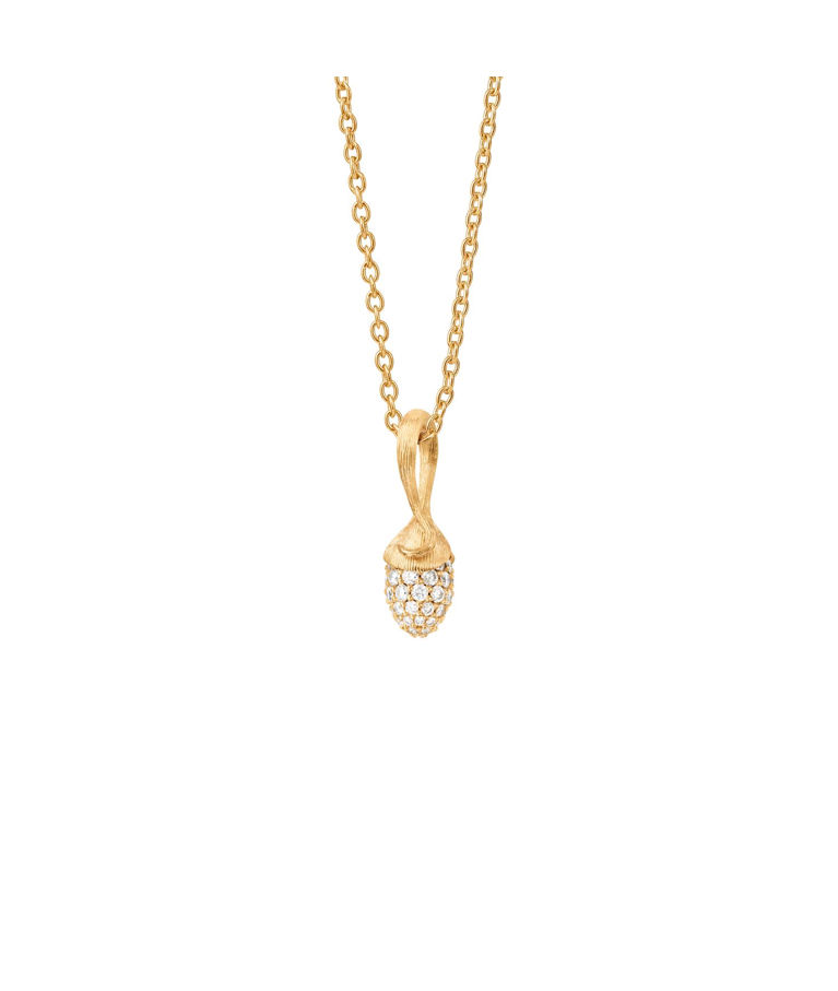 18k gg hänge Spira Mini Lotus Pavé 0,48ct tw/vs