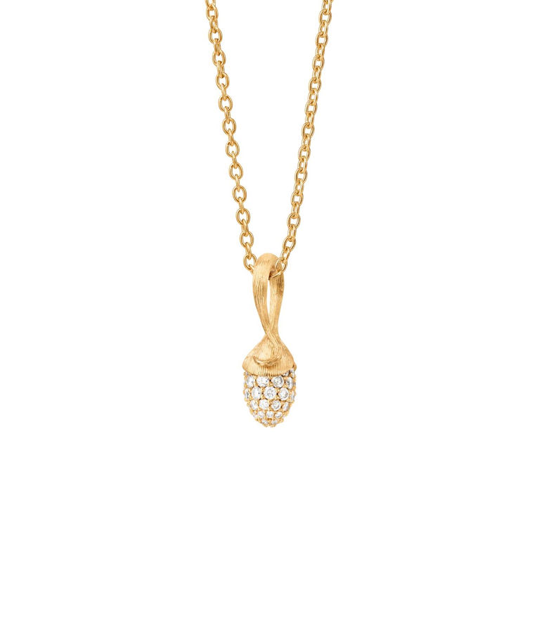 18k gg hänge Spira Mini Lotus Pavé 0,48ct tw/vs