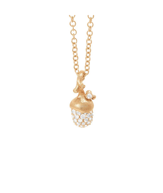 18k gg/rose hänge Forest Small Acorn 0,362ct tw/vs CC