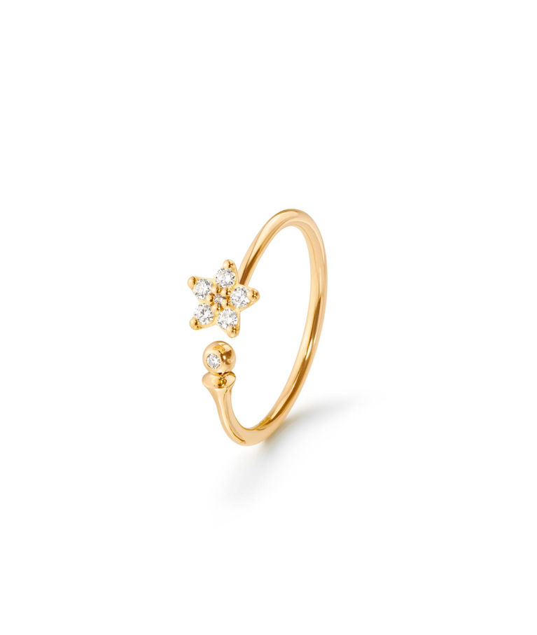 18k gg ring Shooting Stars pavé 7dia tot 0,115ct tw/vs CC SI