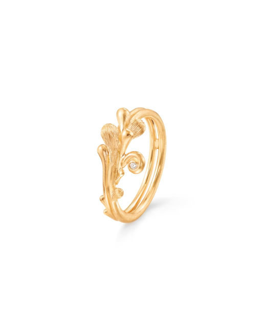 18k gg ring BoHo 1x 0,08ct tw/vs SIZE 53