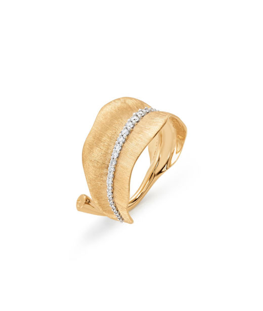18k rg ring Leaves medium tot 0,28ct tw.vs CC SIZE 55