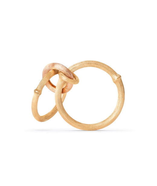 18k gg ring Nature med 2 hänge gg/rosé CC SIZE 55