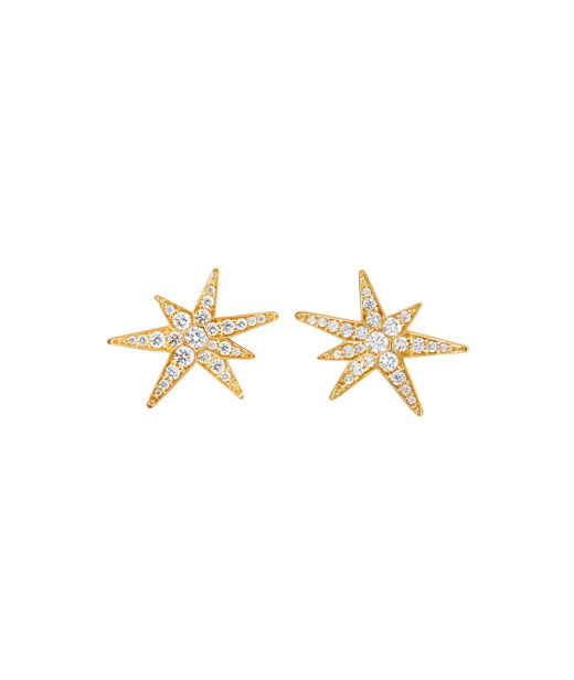 18k gg Örhänge Funky Stars Small tot. 0,24ct tw/vs