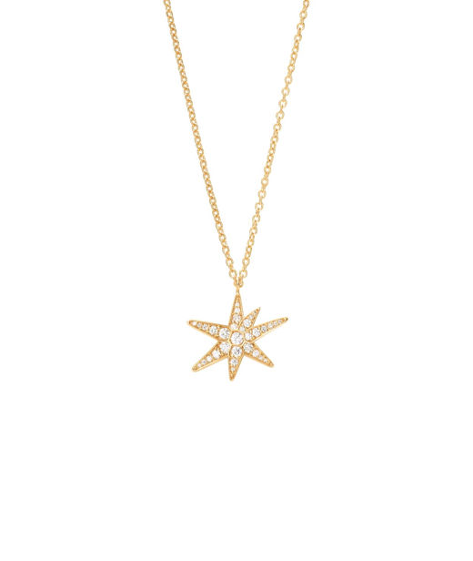 18k rg halsband Funky Stars 0,21ct TW.VS 40-45cm