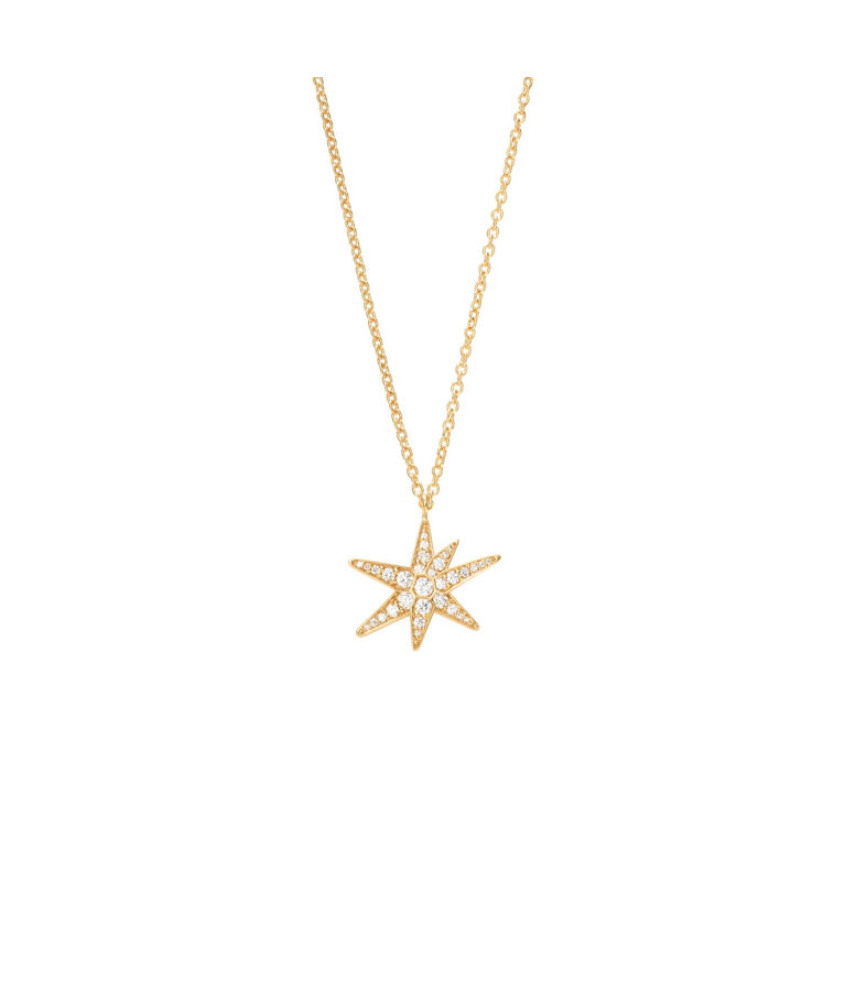 18k rg halsband Funky Stars 0,21ct TW.VS 40-45cm