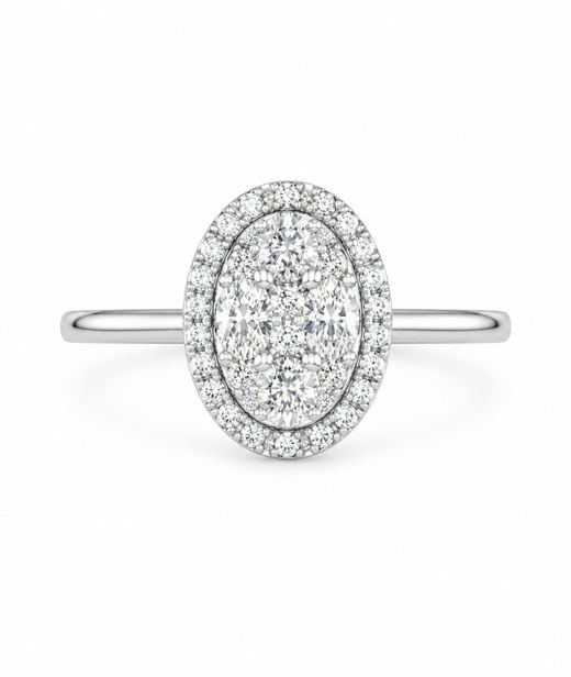 18k vg ring Oval tot. 0,40ct tw/vs-si
