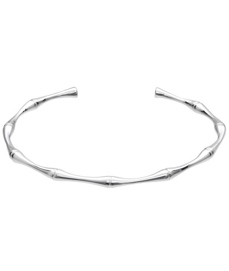 Silverarmring. Bambu öppen
