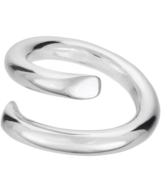 SilverRing i äkta silver, rubfromad som går omlott. POSH