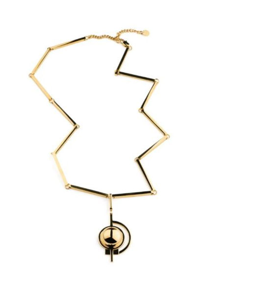 Stålhalsband Satellite Dome gold