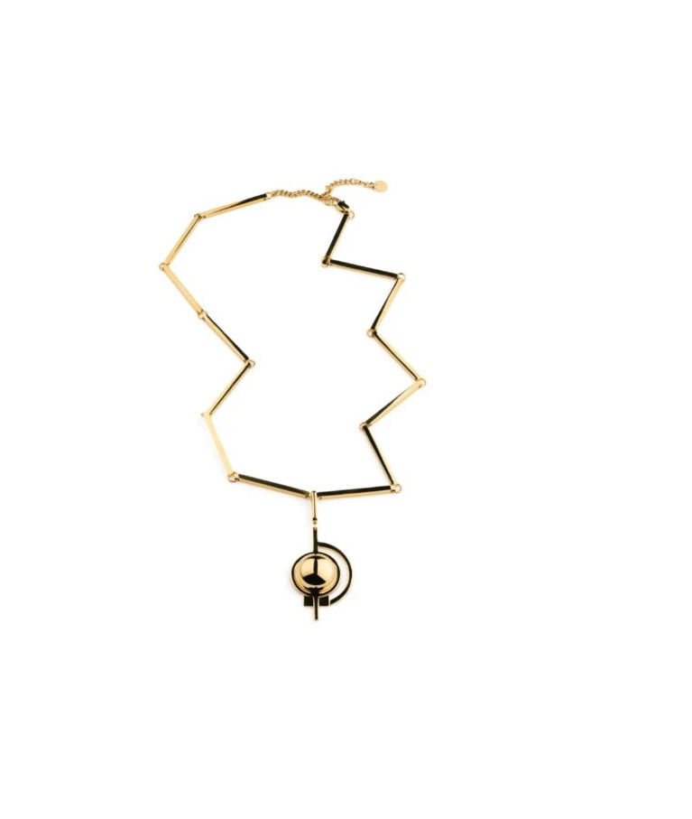 Stålhalsband Satellite Dome gold