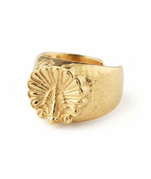 Stålring Venus Shell Golden Signet