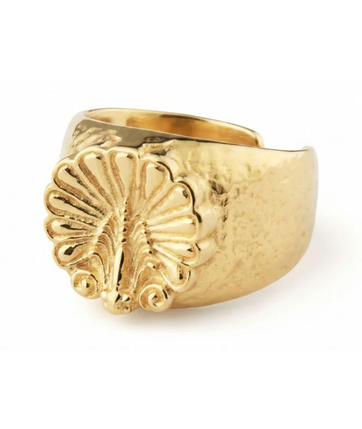 Stålring Venus Shell Golden Signet
