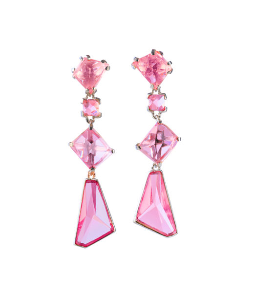 Silverörhänge Prisma Fucsia Gala