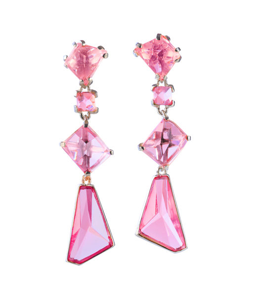 Silverörhänge Prisma Fucsia Gala