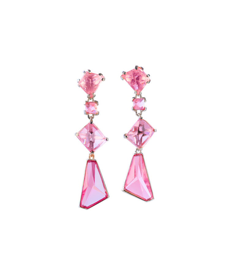 Silverörhänge Prisma Fucsia Gala