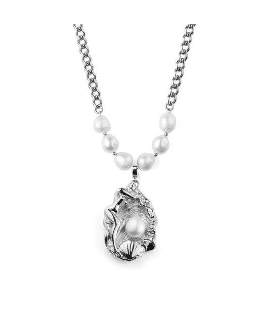 Stålhalsband La Déesse pearl