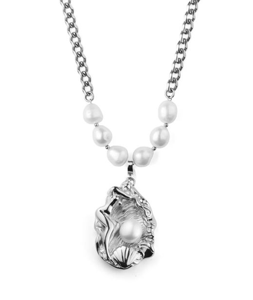 Stålhalsband La Déesse pearl