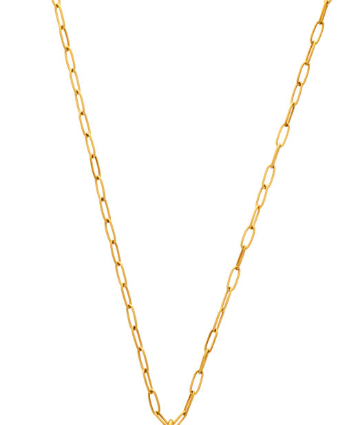 Stålhalsband Theia Milky White Gemstone gold
