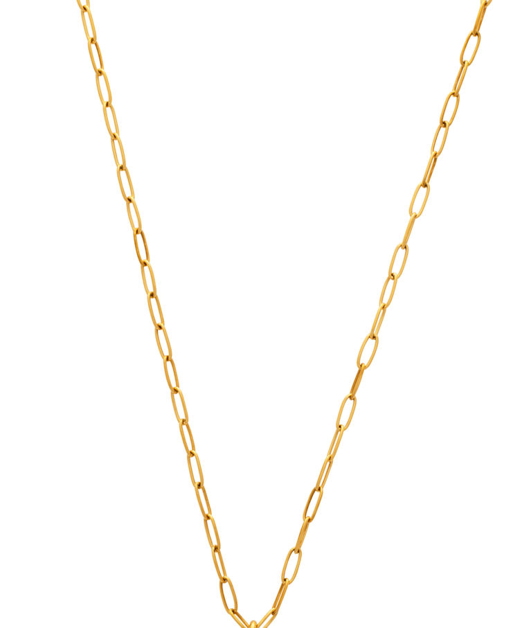 Stålhalsband Theia Milky White Gemstone gold