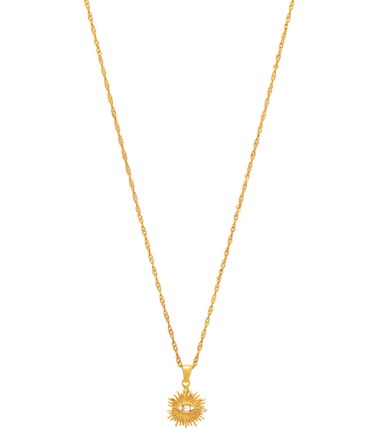 Stålhalsband Gaia Golden Sun gold