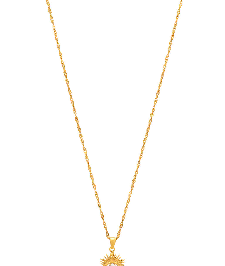 Stålhalsband Gaia Golden Sun gold