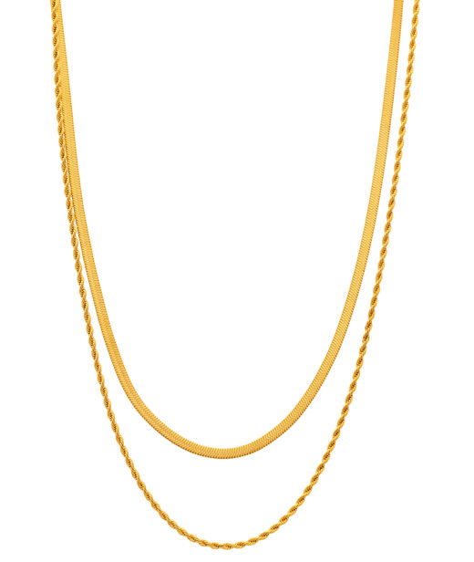 Stålhalsband Epione Dubble Chain gold