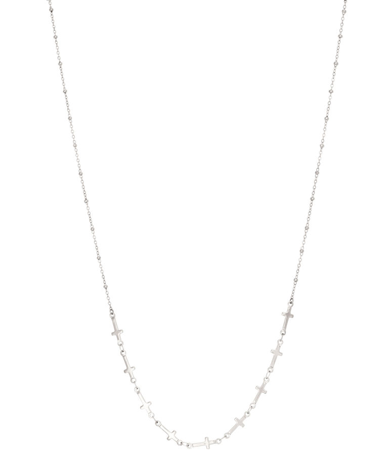 Stålhalsband Kors Multi