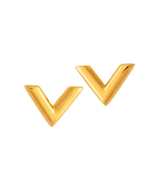 Stålörhänge Epione V-Shape gold
