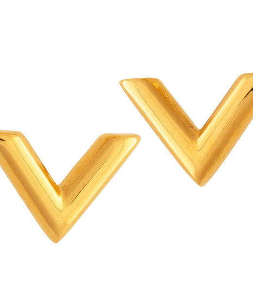 Stålörhänge Epione V-Shape gold