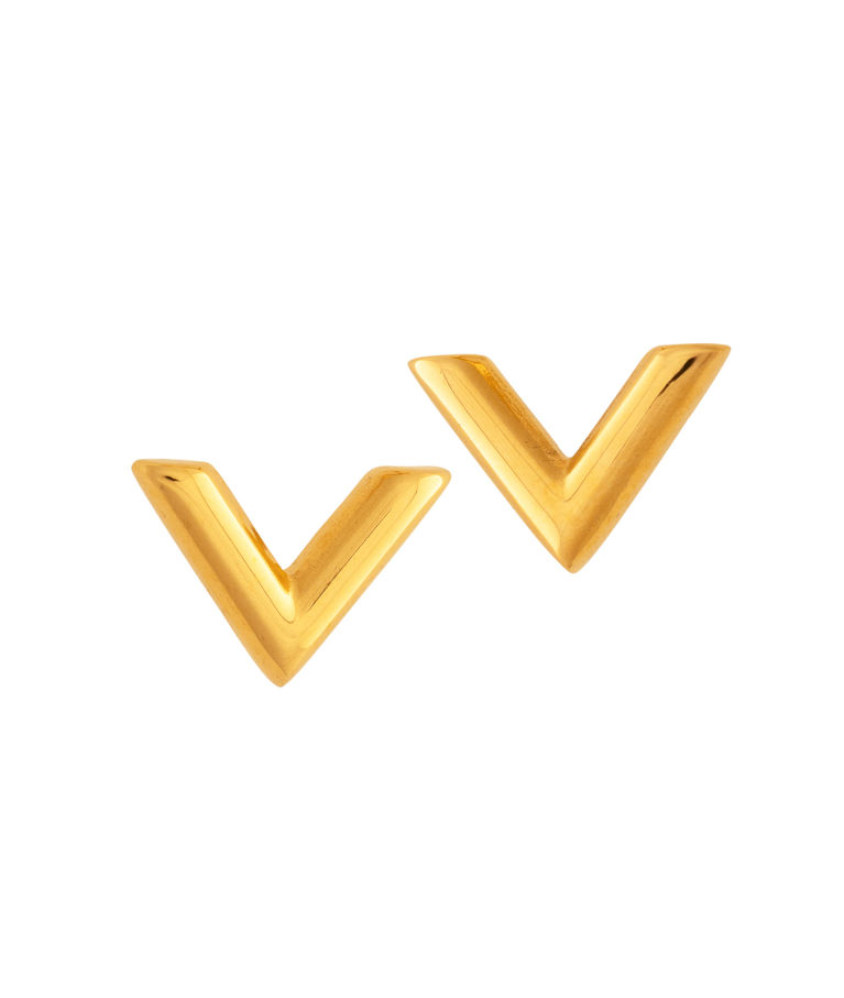 Stålörhänge Epione V-Shape gold