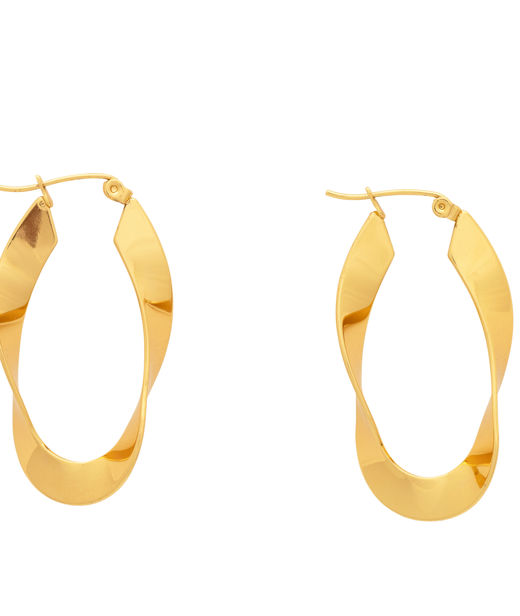 Stålörhänge Hera Wave gold