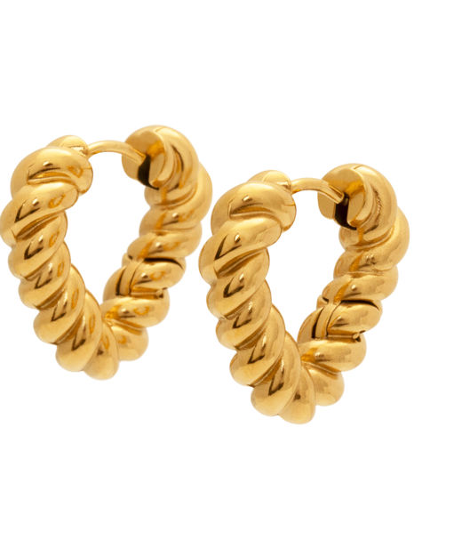 Stålörhänge Theia Golden Rope gold