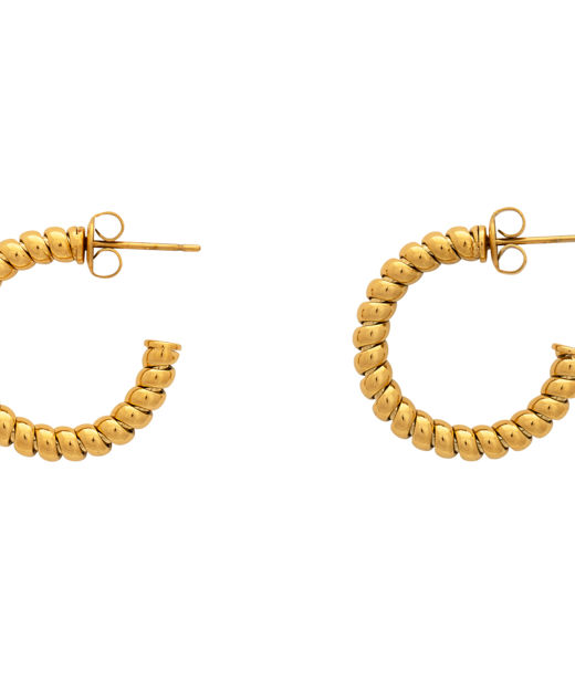 Stålörhänge Theia Rope gold