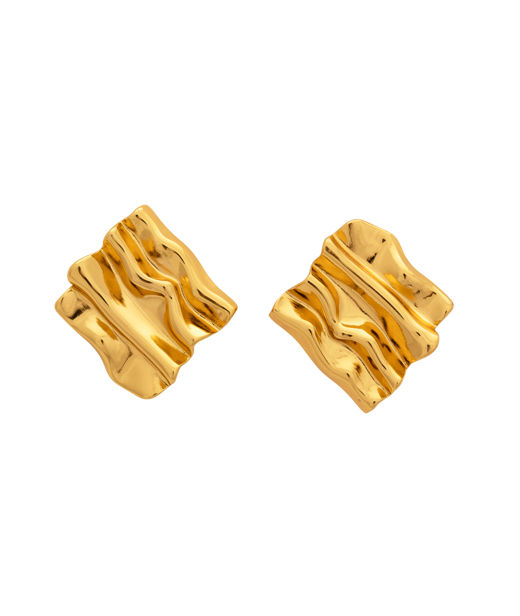 Stålörhänge Artemis Square gold